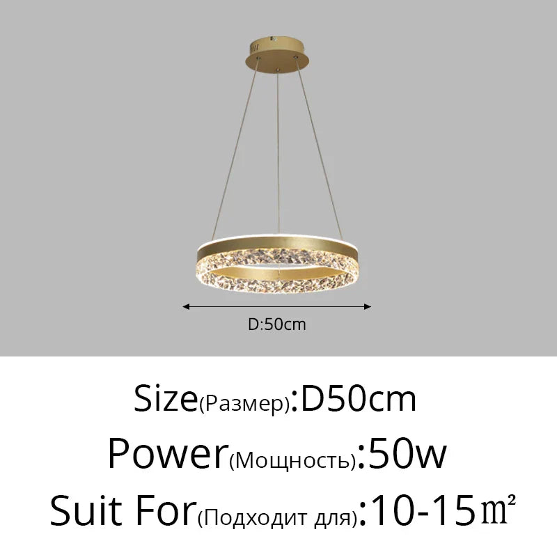 LED Chandelier Pendant Light with Remote Control for Home Decor