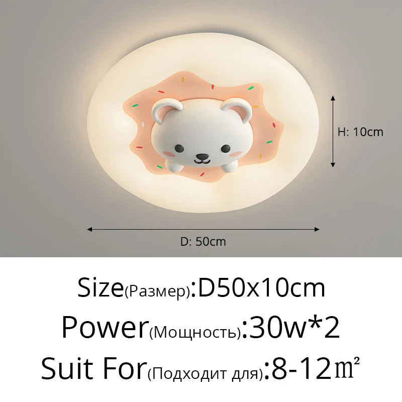 Kids Room Chandelier Remote Dimable Ceiling Lights