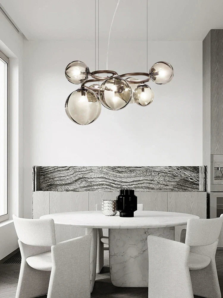 Nordic Glass Chandelier Luxury Pendant Lamps for Living Dining Bedroom