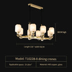 Copper Jade Chandelier: Elegant Wind Light for Living Room, Restaurant, or Tea Room
