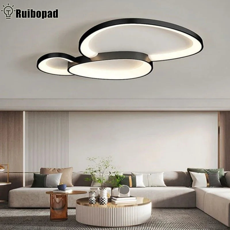 LED Ceiling Chandelier Lights with Remote Control for Living Room, Bedroom, Dining Room