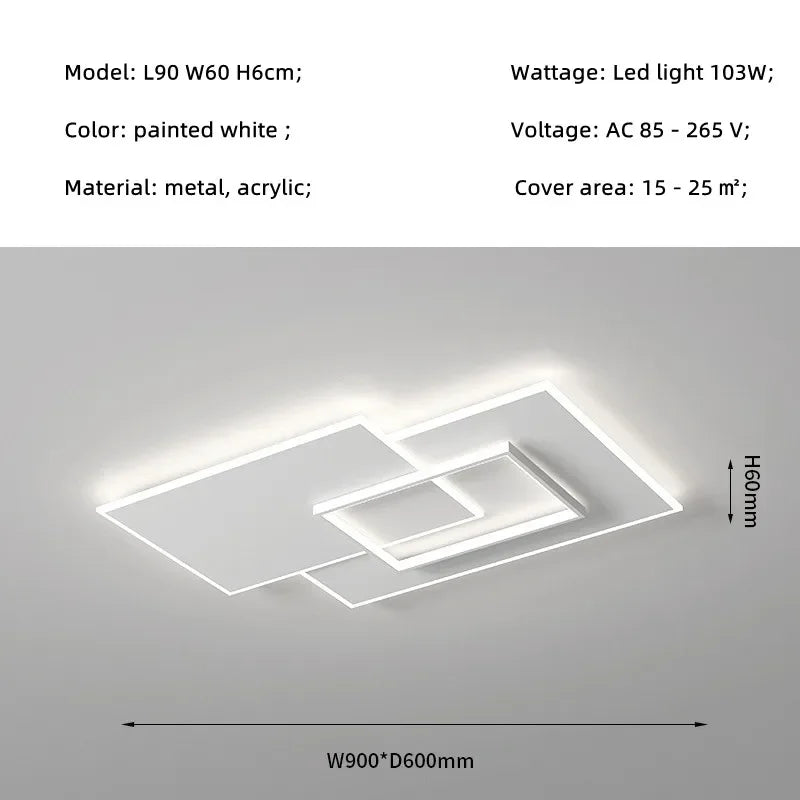 Minimalist LED Ceiling Light for Living Room and Bedroom
