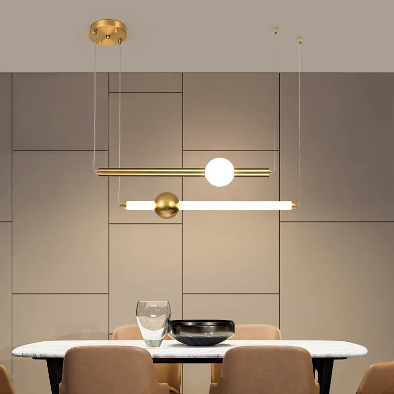 Modern Wand LED Pendant Light for Bedside Living Room, Hotel Hall Decor