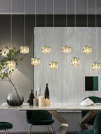 Crystal Chandelier Pendant Light for Modern Indoor Dining and Kitchen Lighting