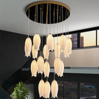 Nordic Tulip Chandelier: Multi-heads Pendant Lamp for Villa, Hotel, Restaurant, Bedroom