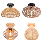 Handmade Hemp Rope Ceiling Lamps Chandelier Vintage Retro Industrial Lighting