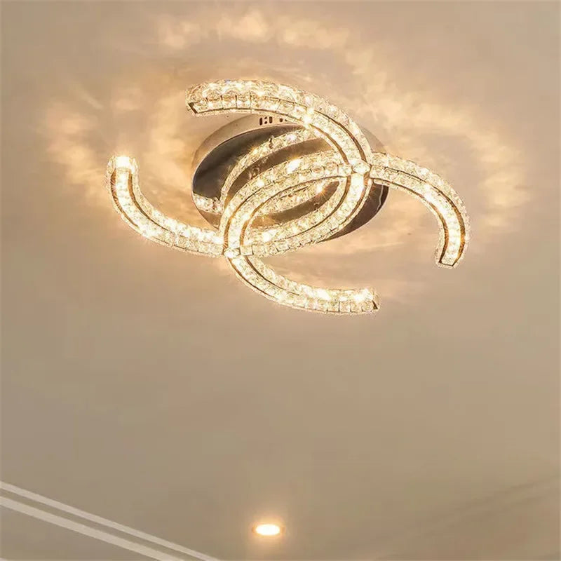 Modern LED Crystal Chandelier for Bedroom, Dining, Living Room Lighting