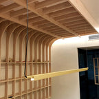 Scandinavian Linear Pendant Lamp for Living Room Office LED Dining Table