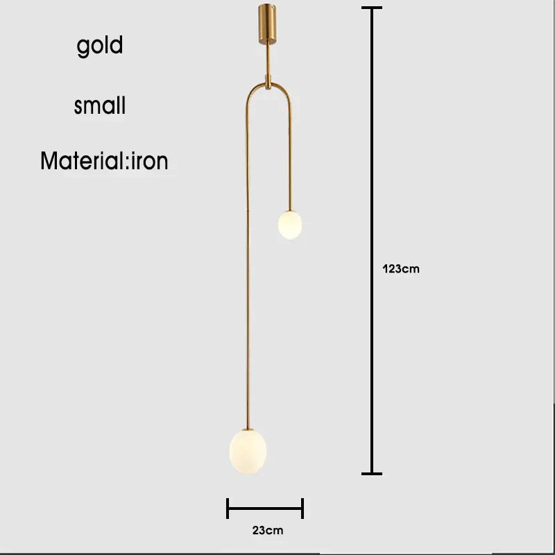 Black & Gold Minimalist Iron Chandelier - Modern Nordic Design Lighting