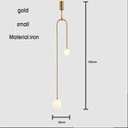 Black & Gold Minimalist Iron Chandelier - Modern Nordic Design Lighting