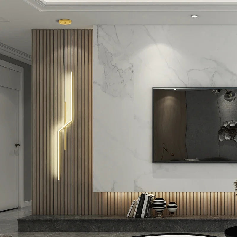Modern LED Pendant Lamp for Bedroom Living Room Restaurant in Gold or Black