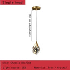 Nordic Villa Crystal Pendant Lights Chandelier for Home Living Room Bedroom Kitchen Shop