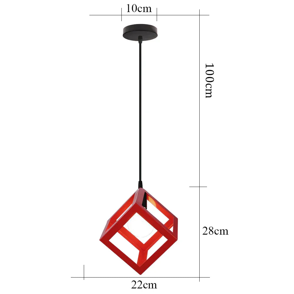 Retro Loft Industrial Pendant Light Chandelier Home Kitchen Decor Lampshade