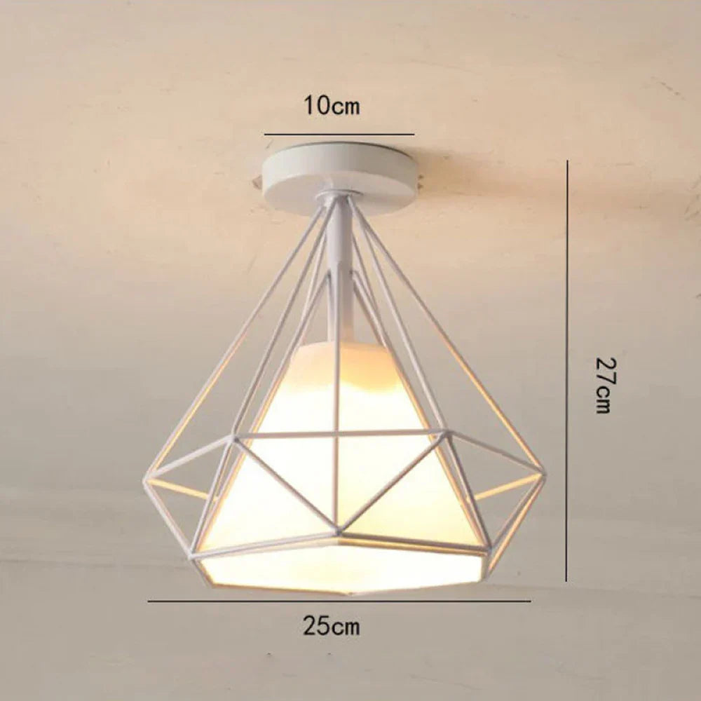 Industrial E27 Ceiling Lamp: Vintage Retro Loft Style for Home Living Room and Kitchen Decor