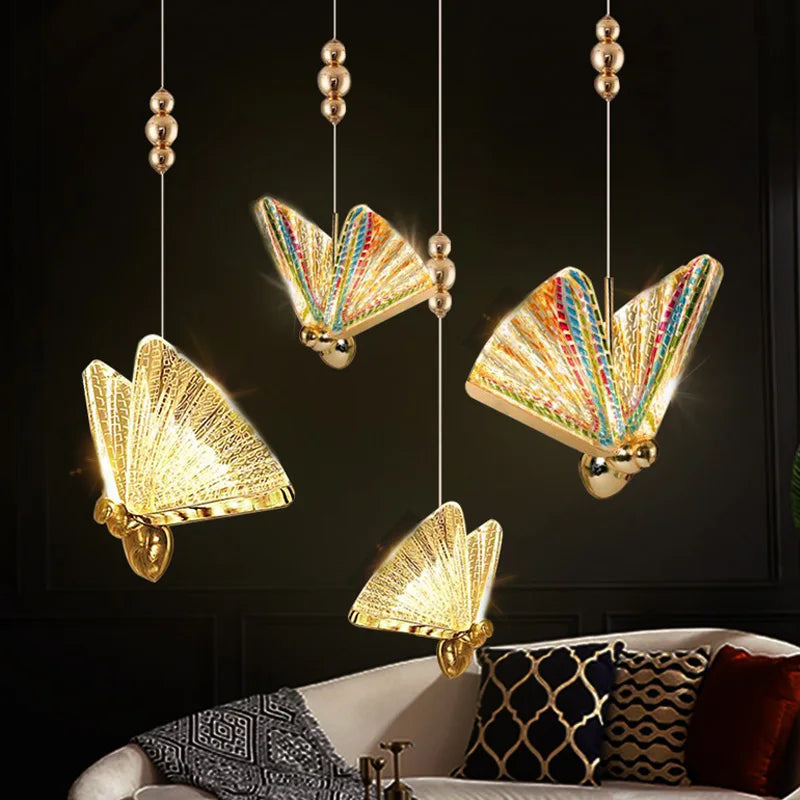 Butterfly Pendant Lights Chandelier for Indoor Living, Dining, and Kitchen Lighting