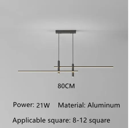 Minimalist Black Gold Dining Table Pendant Lamp for Kitchen Chandelier Lighting Fixtures