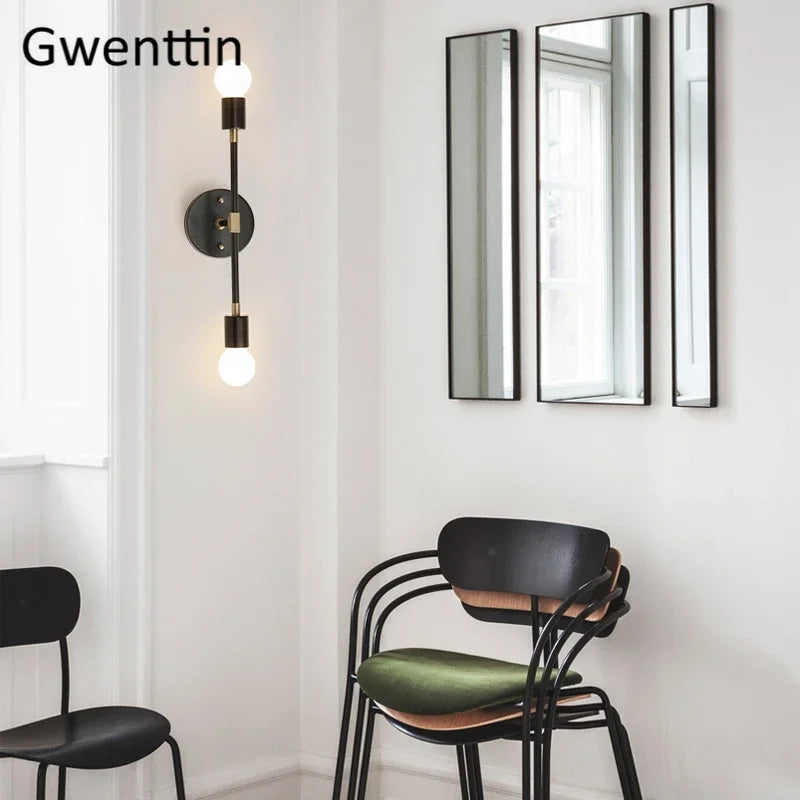 Nordic Gold Copper Wall Sconce for Modern Home Decor - Industrial Luminaire