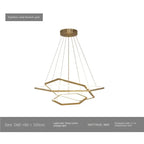 Modern Luxury Hexagon LED Pendant Chandelier for Living Room and Bedroom