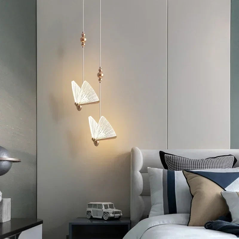 Luxury LED Butterfly Pendant Chandelier: Modern Nordic Hanging Lamp