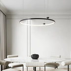 Circular All-Copper Italian Style LED Pendant Lamp for Living Room and Bedroom