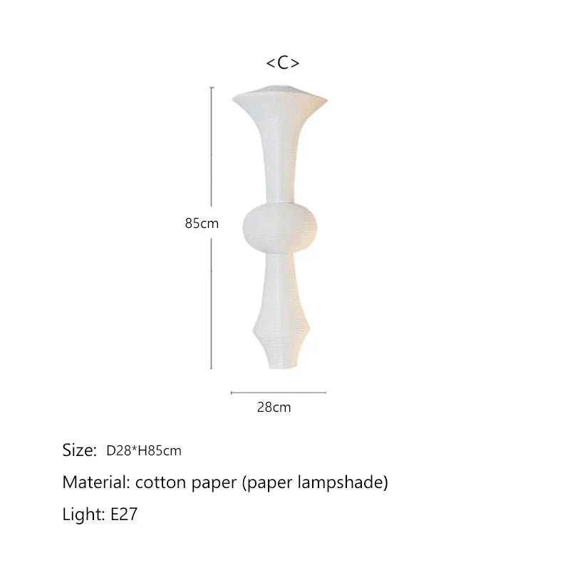 Akari Rice Paper Pendant Lamp for Living Room Bedroom - Wabi Sabi Design