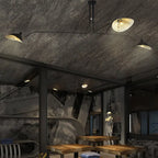 Nordic Spider LED Ceiling Lamp Iron Black Industrial Decor Living Room Light