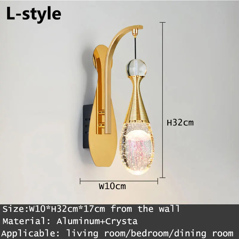 Crystal LED Wall Sconce for Elegant Home Décor