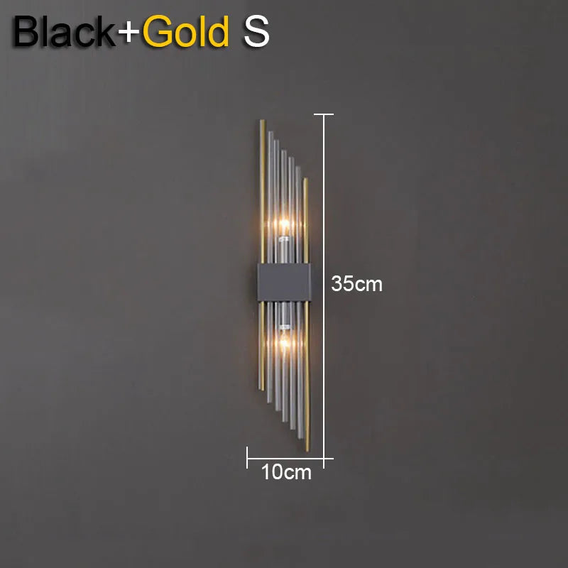 Crystal Wall Lamp: Elegant LED Indoor Lighting for Living Room, Bedroom, Hotel, and TV Background