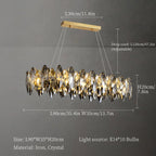 Crystal Chandelier: Elegant Ceiling Hanging Light for Living Room & Dining Table