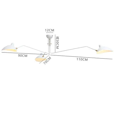 Nordic Spider LED Ceiling Lamp Iron Black Industrial Decor Living Room Light