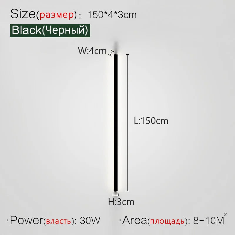 Long Strip Wall Lamp: Minimalist Luxe Ceiling Light for Living Room, Bedroom, Aisle