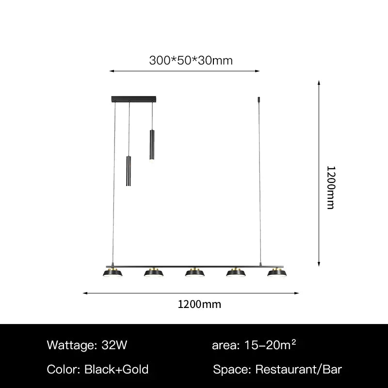 Neutral Light Dining Room Chandelier: Black Ceiling Pendant for Kitchen Table