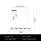 Neutral Light Dining Room Chandelier: Black Ceiling Pendant for Kitchen Table