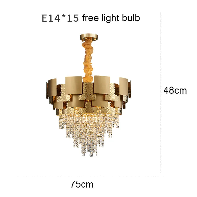 Crystal Chandelier: Modern Luxury Lighting for Living Room, Dining, and Bedroom