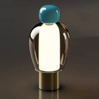 Nordic Mushroom Glass Table Lamp USB Plug for Bedroom Living Room by Afralia™