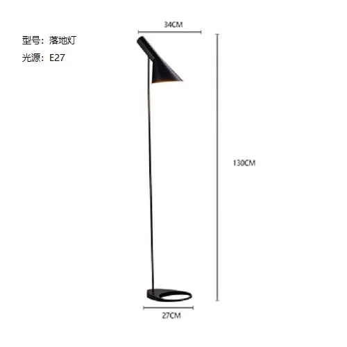 Arne Jacobsen Corner Floor Lamp Black White LED Modern Living Room Decor