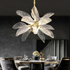 Elegant Copper Chandelier Light for Kitchen Dining Living Room - Modern Luxury Crystal Lamp