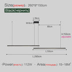 Nordic Minimalist Style Aluminum Chandelier for Dining Table, Bar, or Island