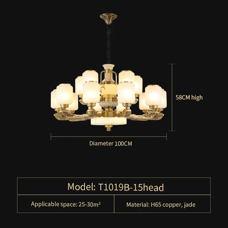 Jade Chandelier for Luxe Living Spaces