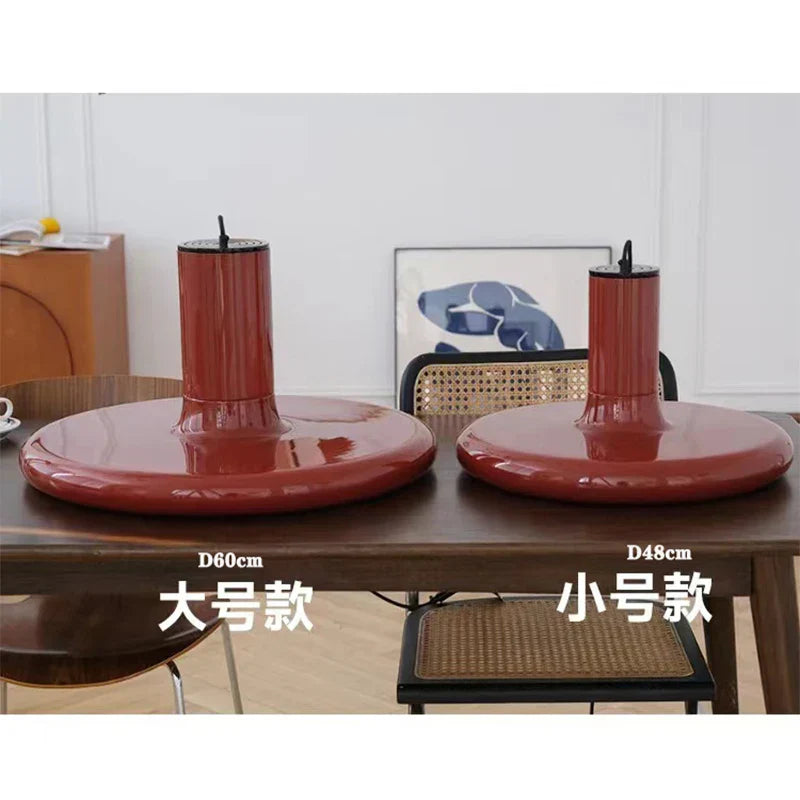 Red Chandelier: Danish Style Modern Bauhaus Artistic Bedroom Lamp