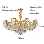 LED Sunflower Crystal Ceiling Chandelier for Home Decor and Lighting Fixture