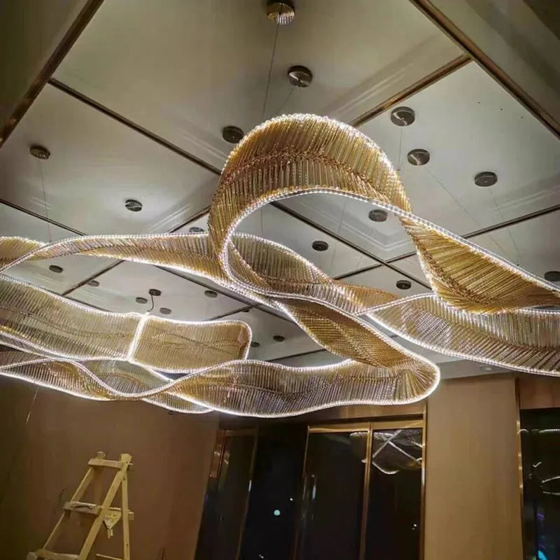 Glass Chandelier Pendant Lights Colored Living Room Hotel Lighting