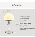 Nordic Glass Desk Lamp - Retro Milk White Bedroom Living Room Lighting
