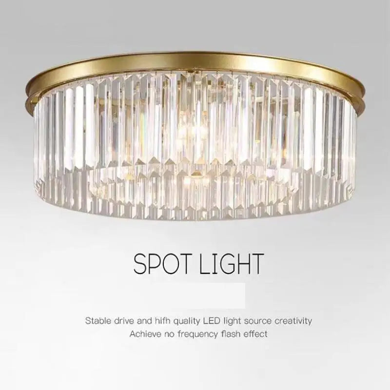 Retro Gold Black Metal LED Crystal Pendant Chandelier Loft Hanging Light