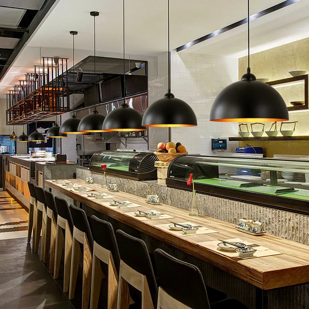 Vintage Industrial Pendant Light for Kitchen Island Restaurant, Country Style Ceiling Chandelier