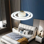 Astronaut Ball LED Light: Modern Boys Room Decor, Acrylic Planet Earth Pendant