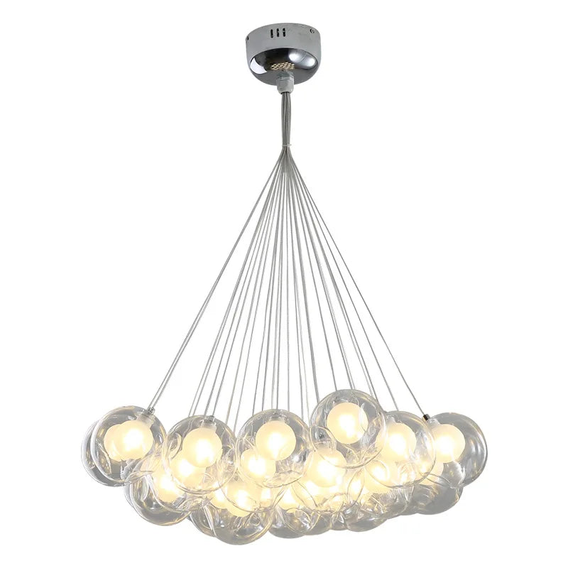 Glass Ball Bubble Chandelier: Nordic Modern Pendant Light for Living Room, Bedroom, Dining Table