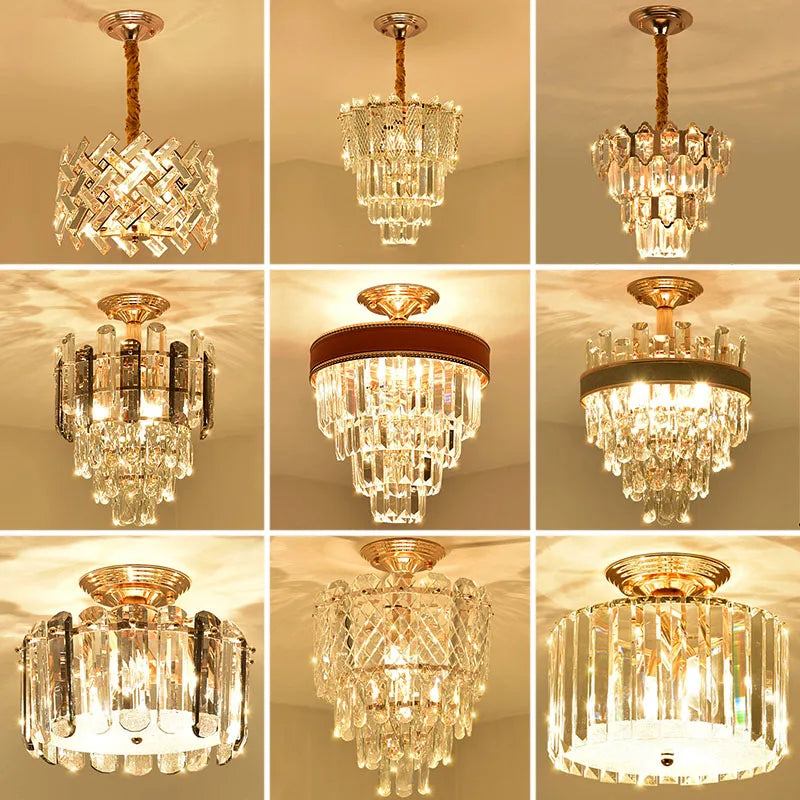 Crystal LED Ceiling Chandelier for Home Decor