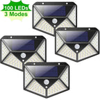 Solar Wall Lights 100 LED Outdoor Garden Sunlight Street Light with Motion Sensor