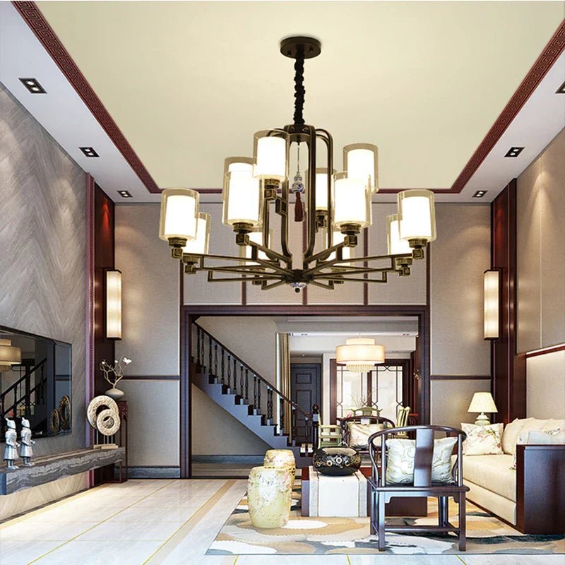 Simplistic Modern Chinese Style Living Room Chandelier